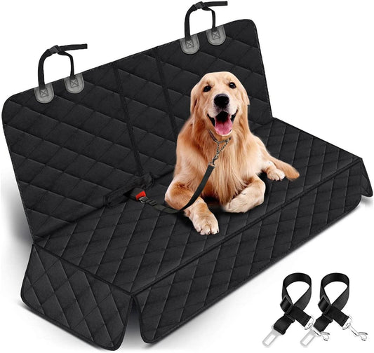 Waterproof Dog Car Seat Cover – Non-Slip Back Seat Protector for Cars, SUVs & Trucks (Black & Gray)